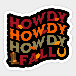 Howdy Fall Yall Sticker